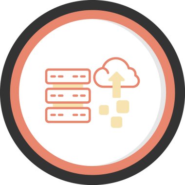 sunucu düz renkli simge