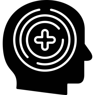 Beyin. Web simgesi basit tasarım