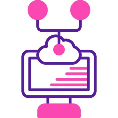 veri merkezi simgesi. özet veri merkezi vektör rengi düz izole