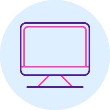 Ekran ağ simgesi, vektör illüstrasyonu