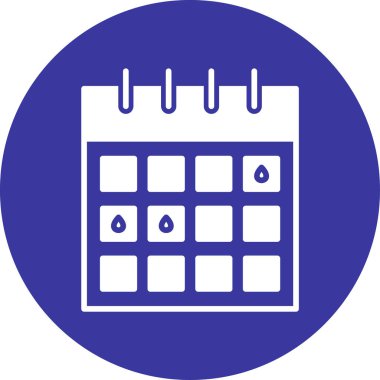 Takvim simgesi, vektör çizimi