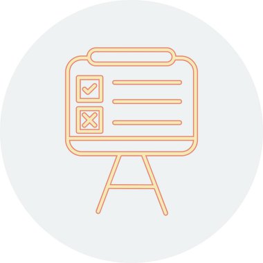 Kontrol listesi. Web simgesi basit illüstrasyon