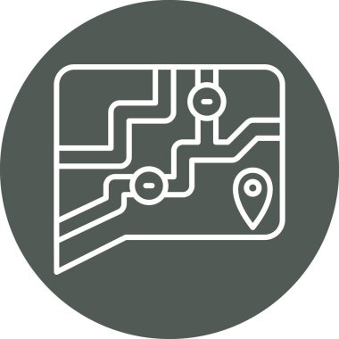 Vektör konumu simge illüstrasyonu