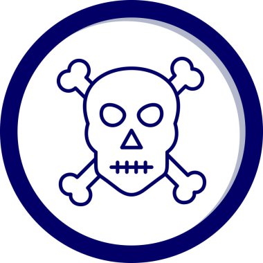 Kurukafa simgesi vektör illüstrasyonu.