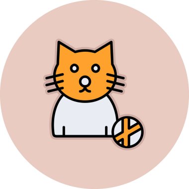 kedi simgesi, vektör illüstrasyonu