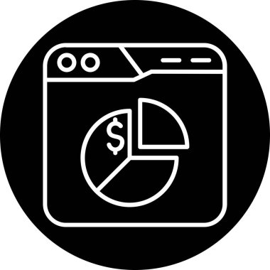 Para için. Web simgesi basit illüstrasyon