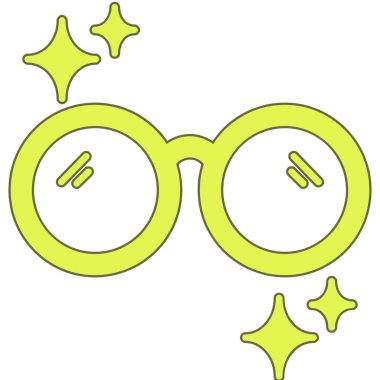 gözlük moda simgesi - taslak biçimi