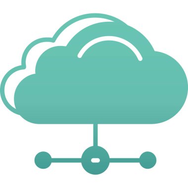 Bulut hesaplama vektör simgesi düzenlenebilir