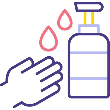 El yıkama. Web simgesi basit illüstrasyon