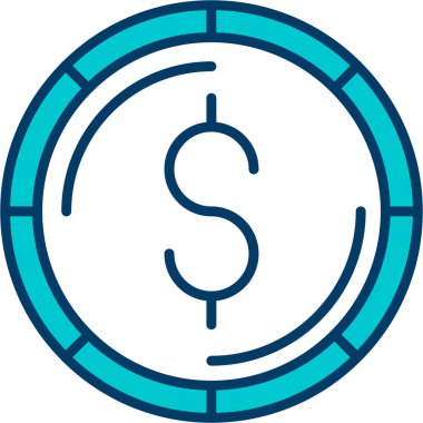 Dolar. Web simgesi basit illüstrasyon