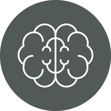 Beyin simgesinin vektör illüstrasyonu