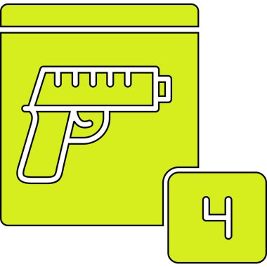 silah simgesi vektör illüstrasyonu