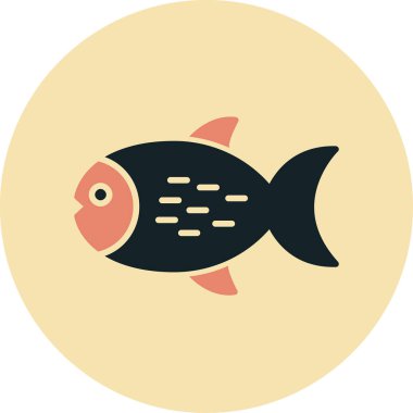 balık simgesi vektör illüstrasyonu