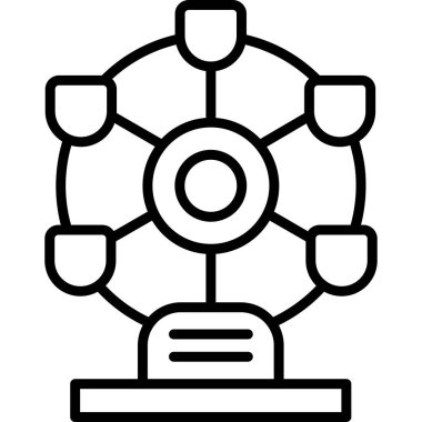 Küresel bir karikatür simgesinin vektör çizimi