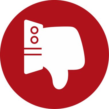 Kırmızı daire simgesinin vektör illüstrasyonu