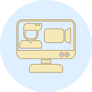 Televizyon. Web simgesi basit tasarım