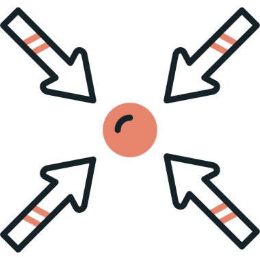 Ok yönü simgesi. özet yön ok vektör rengi düz izole