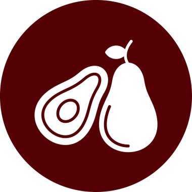Avokado. Web simgesi basit illüstrasyon