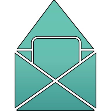 Mektup. Web simgesi vektör illüstrasyonu