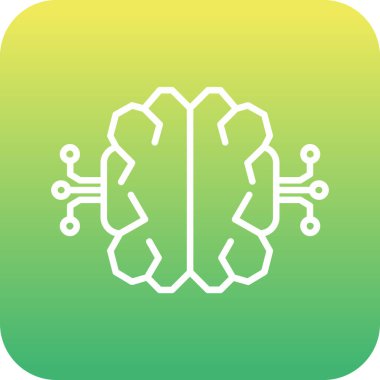 Soyut arkaplanda beyin simgesi izole edildi