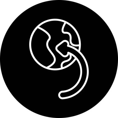 Toprak Gezegeni simgesi, vektör çizimi