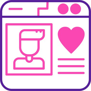 Kalp ve kalbin vektör çizimi