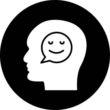 Konuşma kabarcığı vektör tasarımı olan baş