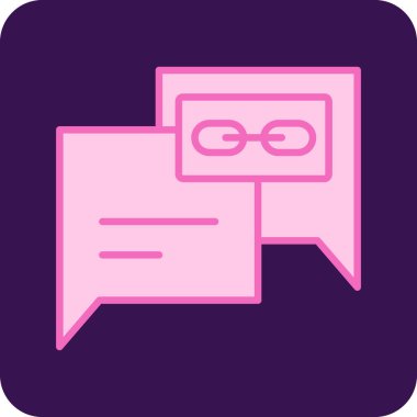 Konuş. Web simgesi basit illüstrasyon