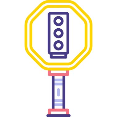 Tek bir izole edilmiş ampul ikonunun vektör illüstrasyonu