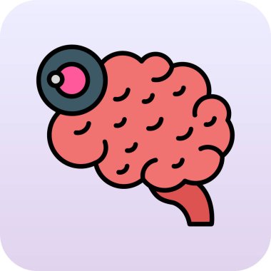 Beyin simgesi, vektör illüstrasyonu