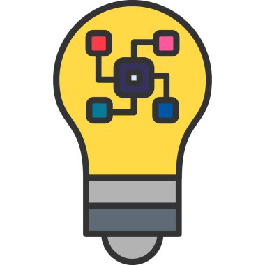 Ampul. Web simgesi basit illüstrasyon