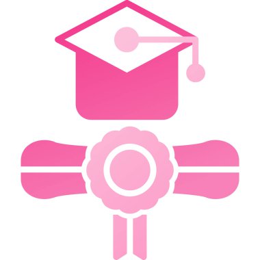 Mezuniyet simgesi vektör illüstrasyonu