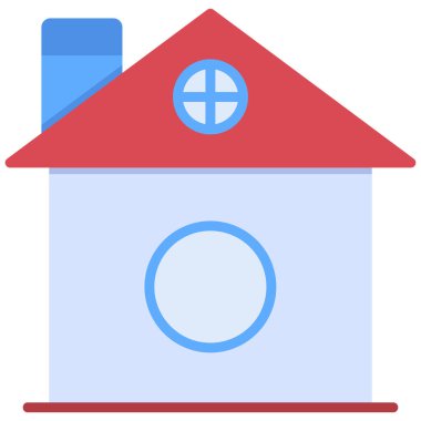 ev inşa simgesi düz stil