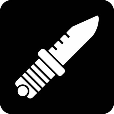 bıçak simgesi kabartma vektör tasarımı