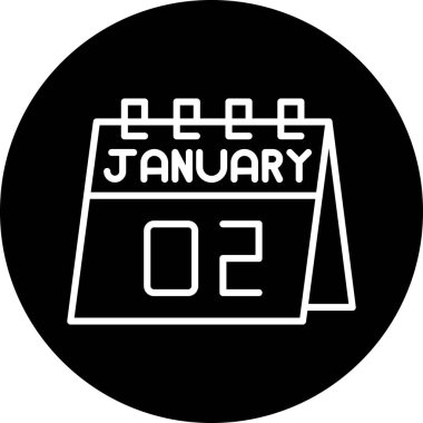 Takvim simgesi, vektör illüstrasyonu