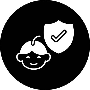 Bir kalkan simgesinin vektör illüstrasyonu