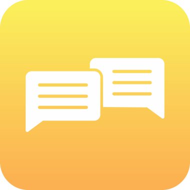 Sohbet baloncuğu simgesi soyut bir grupta izole edildi