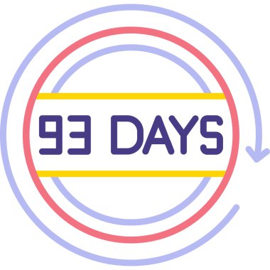 Sol simge vektörünün 9 günü. Haftanın 9 günü.