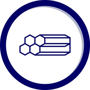 Mavi ve beyaz bir ikonun vektör illüstrasyonu