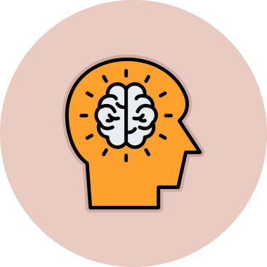 beyin vektör resimleme simgesi