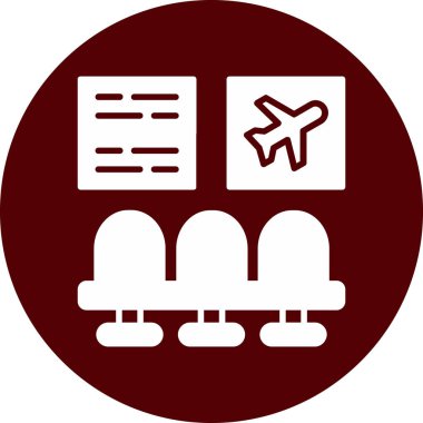 Hava uçuş yuvarlak simgesi