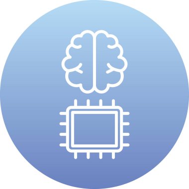 beyin ikonu vektör illüstrasyonu