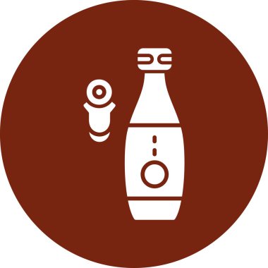 Saman simgesi olan bir şişenin vektör çizimi