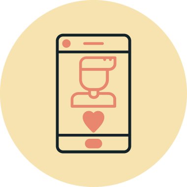 Akıllı telefon simgesinin vektör illüstrasyonu