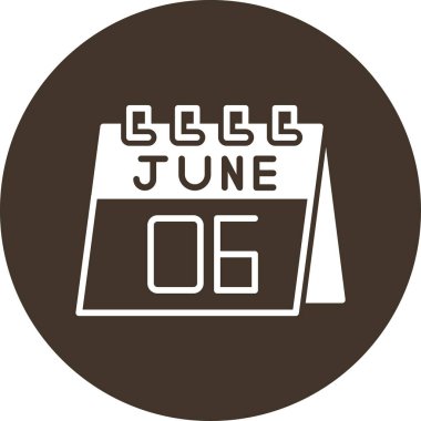 13 Haziran ikonu, vektör illüstrasyonu