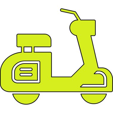 motosiklet simgesi, vektör illüstrasyonu