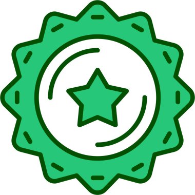 Rozet simgesi, vektör illüstrasyonu