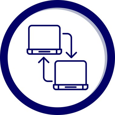 Bilgisayar. Web simgesi basit illüstrasyon