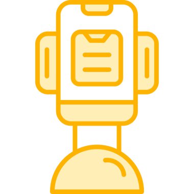 Bir çantanın karikatür simgesinin vektör çizimi