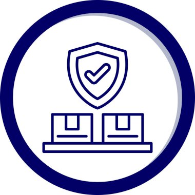 kalkan ikon vektör illüstrasyonu